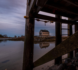 Wall Mural - Sunset at Cape Propoise Fish House - Kennebunkport, Maine.