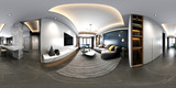 Fototapeta  - 3d render of 360 degrees Virtual Reality Home interior