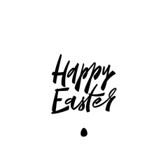 Wall Mural - Happy Easter - minimalistic modern handwritten inscription. Design element for card, poster, illustration