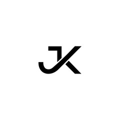 JK J K creative logo design template