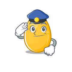 Poster - A manly golden egg Cartoon concept working as a Police officer