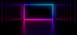 © Andrey Shtepa - Beautiful composition of colored neon lights on a black background. 3d rendering image.