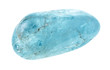 tumbled aquamarine (blue beryl) gemstone cutout