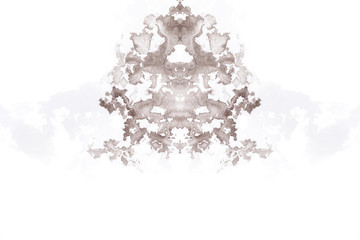 Aufkleber - abstract black splashes on white watercolor paper. monochrome image.