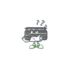 Sticker - Printer cartoon mascot style in a confuse gesture