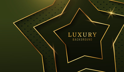 Wall Mural - Abstract luxury gold star background, Modern design elements for invitation