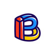 B letter impossible shape logo.