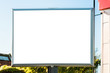 Isolated blank advertising billboard