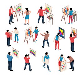 Wall Mural - Isometric Artist Exhibition Set