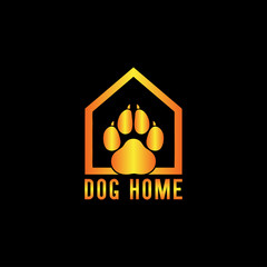 Poster - Creative colorful dog home logo design