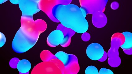 abstract background with morphing circles in flat style on colorful backdrop. lava lamp like particl