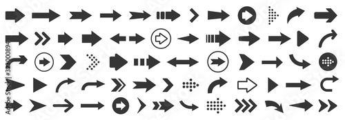Fotografía Arrow icon. Mega set of vector arrows