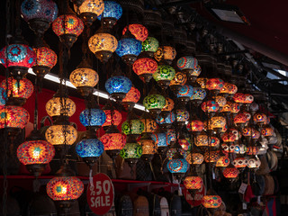 Islamic lanterns at the Istanbul Grand Bazaar, Turkey