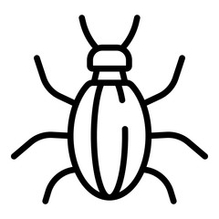 Sticker - Nature bug icon. Outline nature bug vector icon for web design isolated on white background