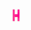 © Luis Echeverri Urrea - Letter H in pink - Plastic piece