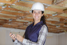 Female Builder With A Clipboard