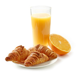 Wall Mural - croissants and orange juice