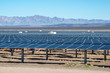 A field of solar panels in a rapidly growing solar energy development corridor in the Mojave Desert.