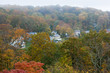 A view of the houses in the Atlantic Highlands, as seen from the Twin Lights in Autumn.