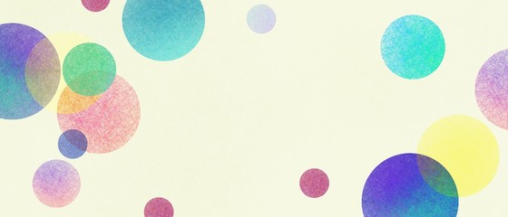 abstract modern art background style design with circles and spots in colorful pink, blue, yellow, r