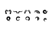 Set Horn Vector Logo Design Inspirations