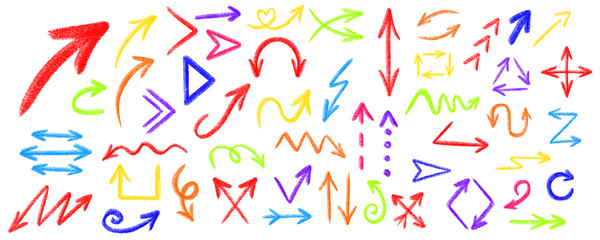 Wall Mural - arrow grunge vector set. arrow texture vector set. arrow chalk vector set . arrows
