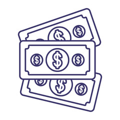 Poster - Isolated money dollar bills vector design