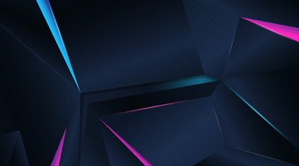 3D MODERN ABSTRACT GAMING WITH DARK BLUE BACKGROUND