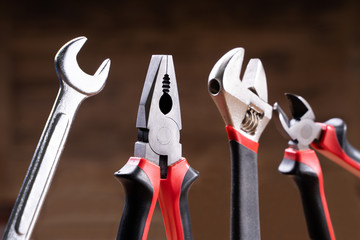 Poster - Tools including Pliers, Monkey Spanner And Wrench