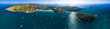 Aerial panorama of Phuket island. Nai Harn beach, Ya Nui beach and Southern tip are in the frame