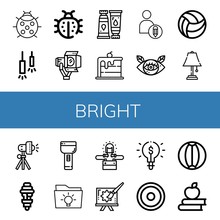 Bright Simple Icons Set