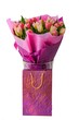 Bouquet of rosy tulips