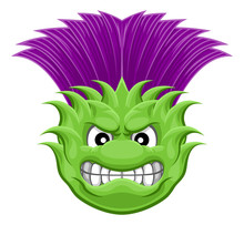 A Thistle Plant Flower Tough Or Mean Sports Mascot. National Flower Of Scotland So Could Be For Scottish Themed Teams.