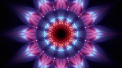 Wall Mural - colorful kaleidoscope effect 3d render animation