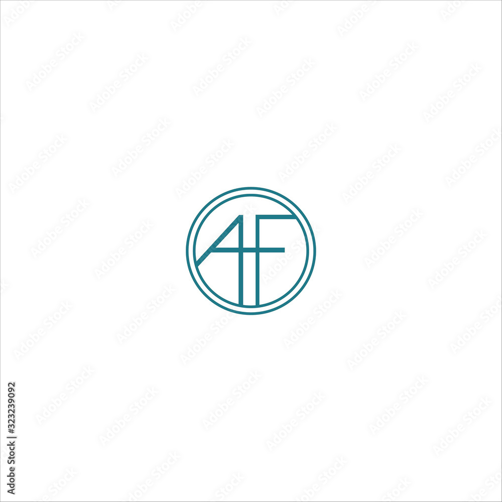 Initial letter af or fa logo vector templates Stock Vector | Adobe Stock