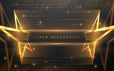 Wall Mural - abstract gold stars background template