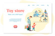 © backup_studio - Flat landing page advertising toy store baby shop