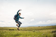 © MACO - Young boy hiking through rural prairie setting. Cody, Wyoming, USA