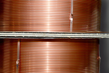 Copper Tubes Are Wound On Large Coils