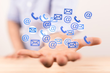 Online people network. Using internet for communication..