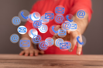online people network. using internet for communication..