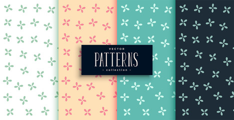 cute flower style small pattern set design