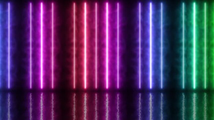 Wall Mural - colorful moving fire lines 3d render animation