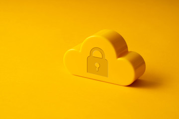 Cloud technology icon on colorful & creative background for global business concept