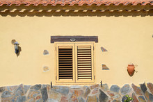 Specific Stone Build House Wall In Gran Canaria 
