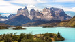 Torres del Paine in Chile panoramic view