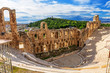 Antique open air theatre in Acropolis, Greece.