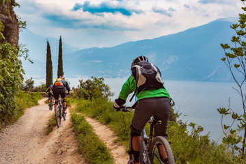 Biking at Garda lake