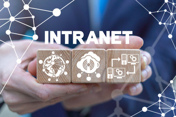 Intranet Data Connection Communication Private Network Concept.