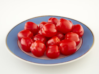 Ripe, red cherry tomatoes of the confetto variety